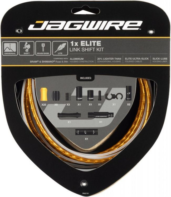 Jagwire zestaw przerzutkowy Road Elite Link 1x Shift złoty Cyklomania